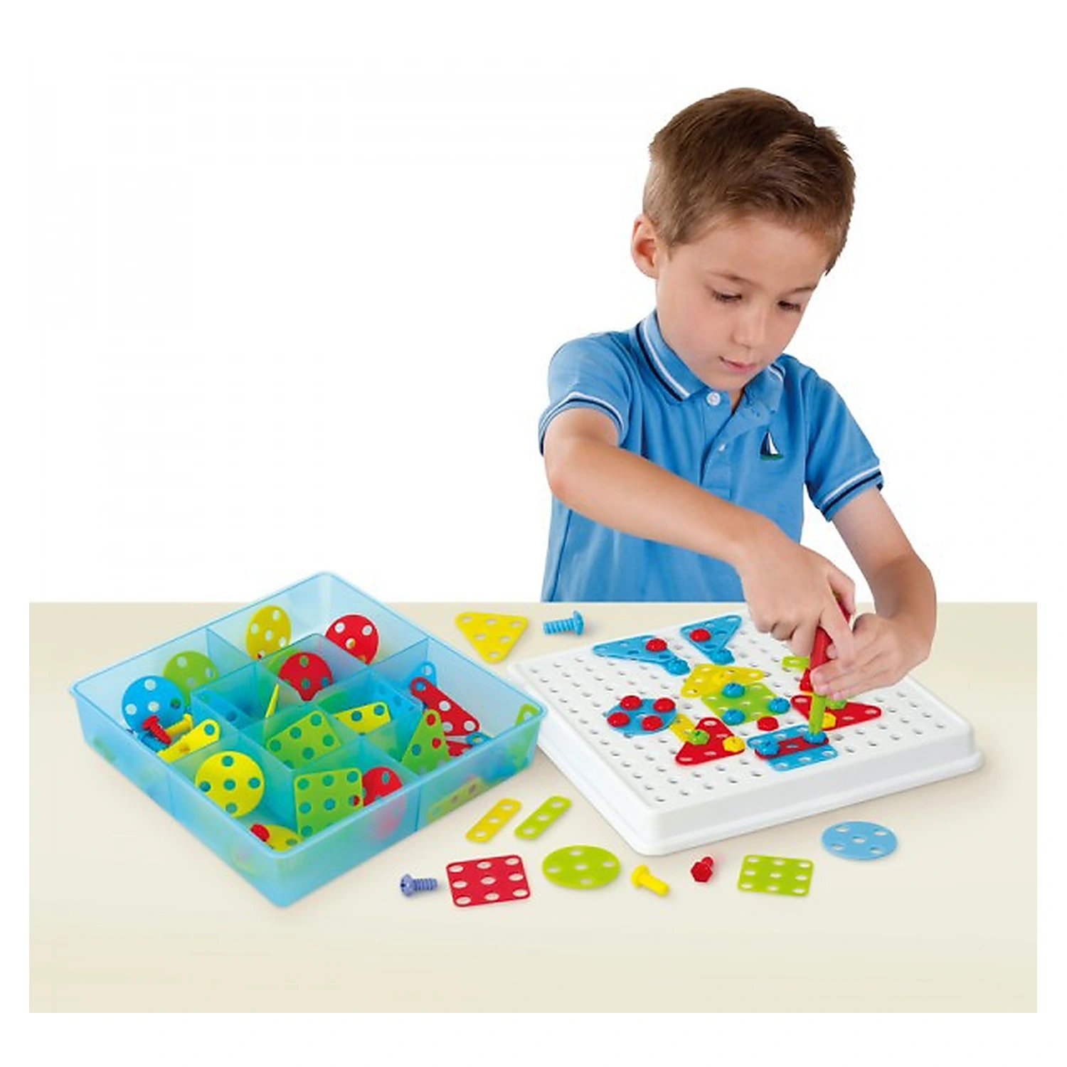 Constructii, cuburi, forme si culori - Joc constructii Mosaic Art Miniland