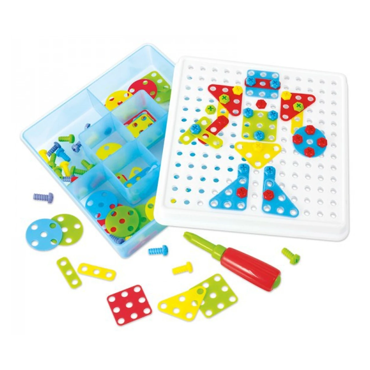 Constructii, cuburi, forme si culori - Joc constructii Mosaic Art Miniland
