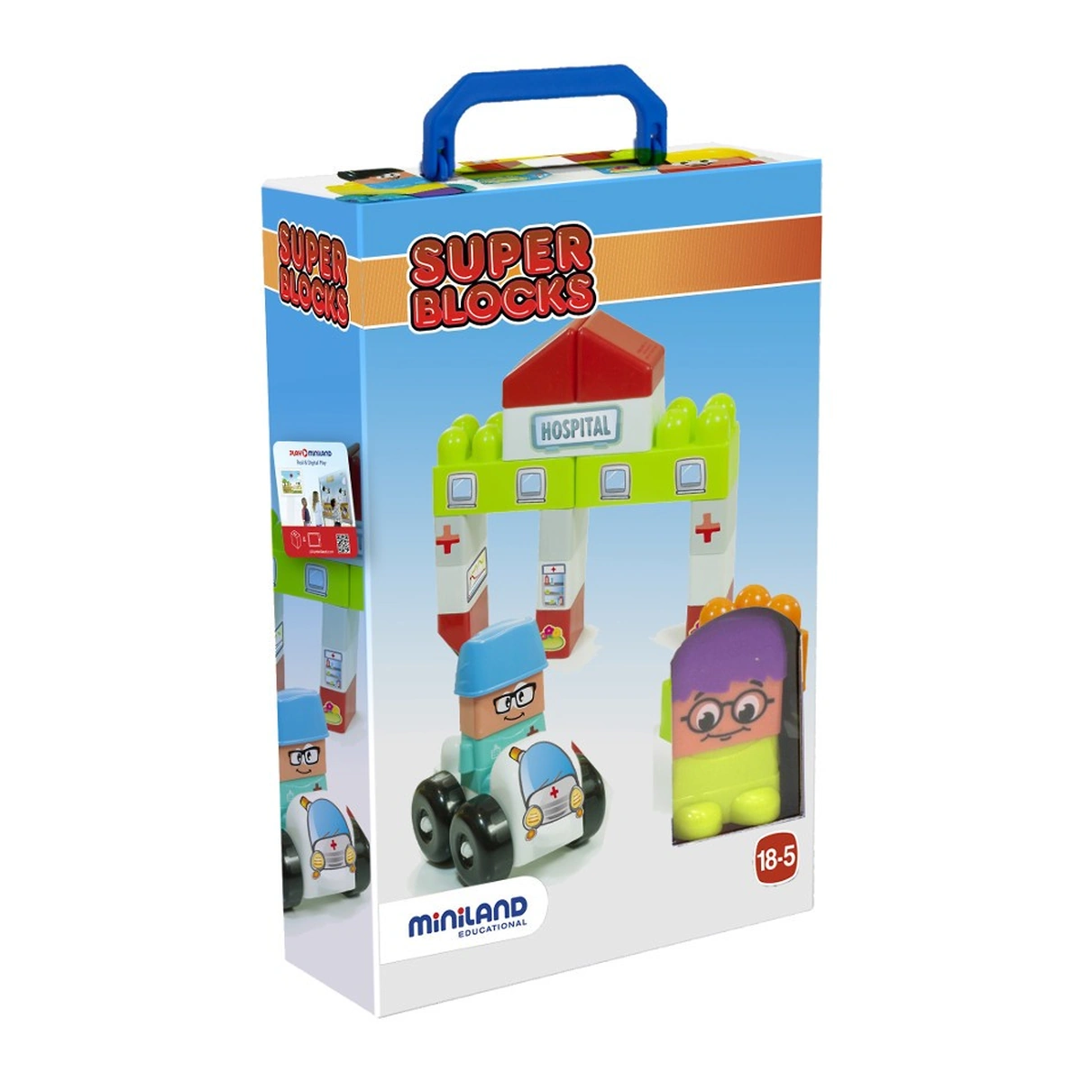 Constructii, cuburi, forme si culori - Joc constructii tematic Spital - Miniland