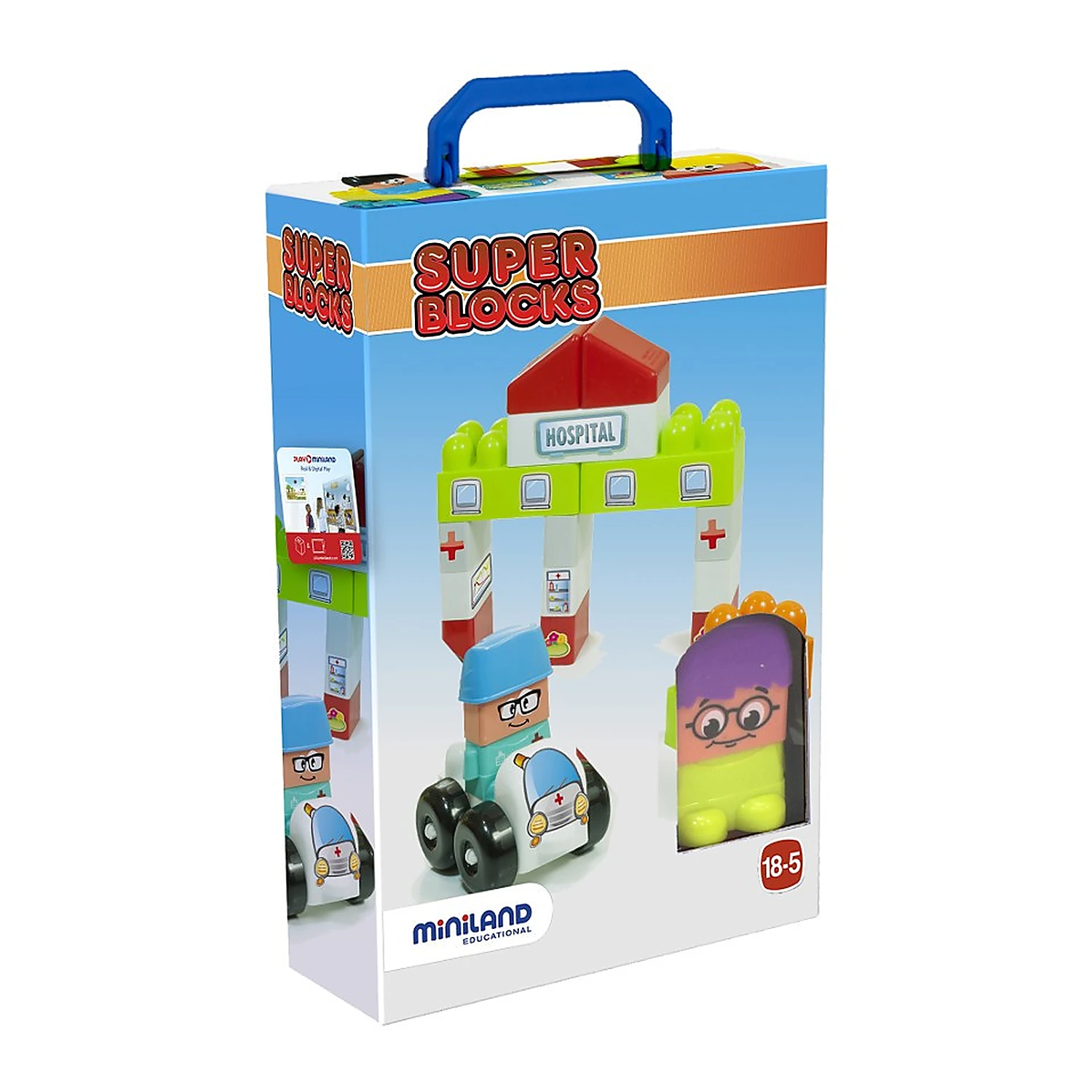 Constructii, cuburi, forme si culori - Joc constructii tematic Spital - Miniland