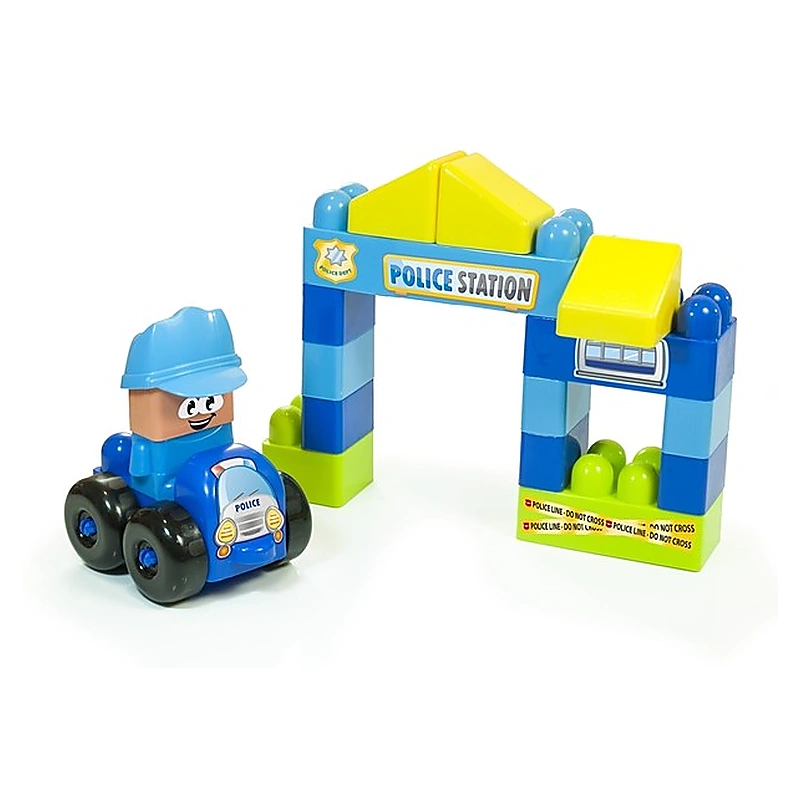Constructii, cuburi, forme si culori - Joc constructii tematic Statie politie - Miniland