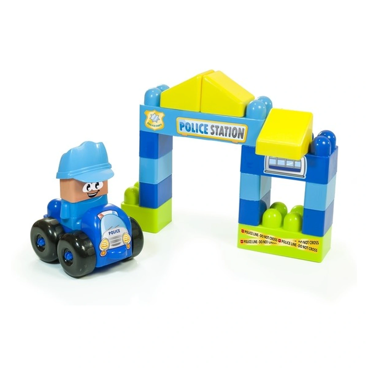 Constructii, cuburi, forme si culori - Joc constructii tematic Statie politie - Miniland