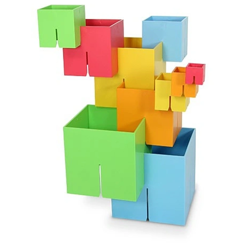 Constructii, cuburi, forme si culori - Joc de constructie Cuburi DADO Original