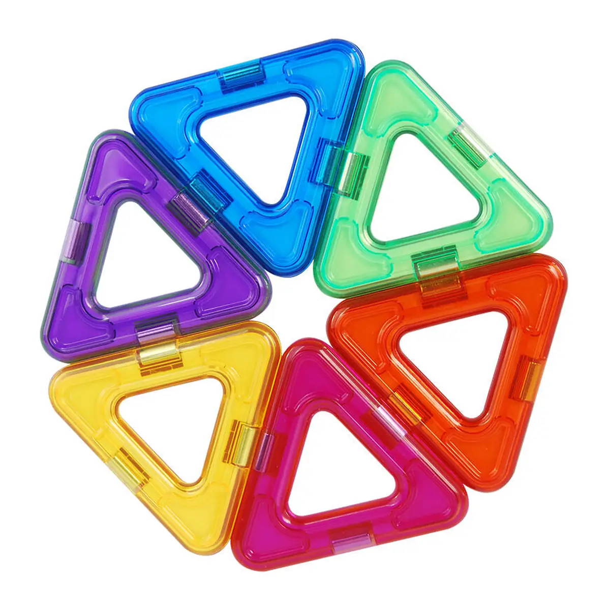 Constructii, cuburi, forme si culori - Joc de constructie magnetic - 8 piese