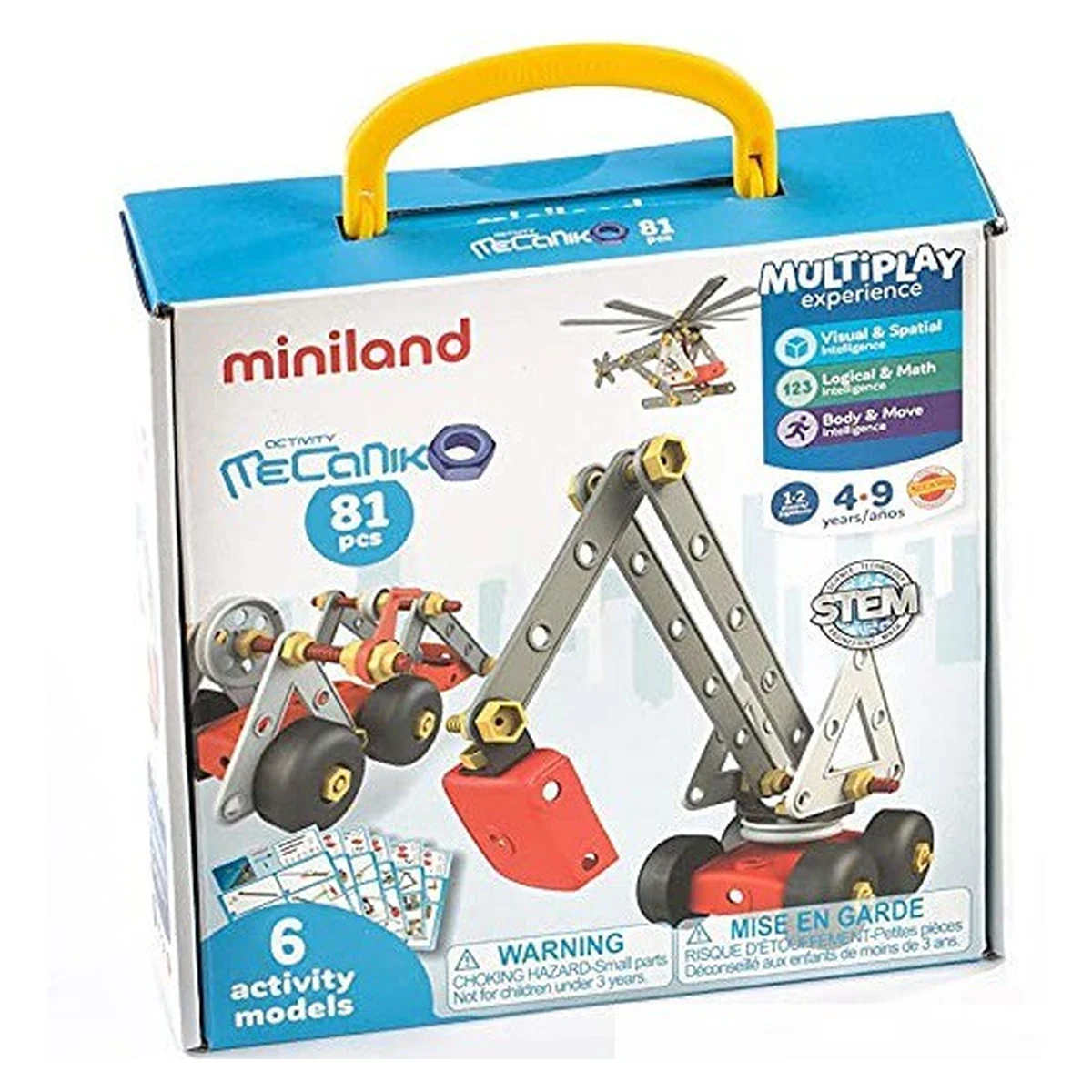 Constructii, cuburi, forme si culori - Joc de constructii Activity Mecaniko 81 Miniland