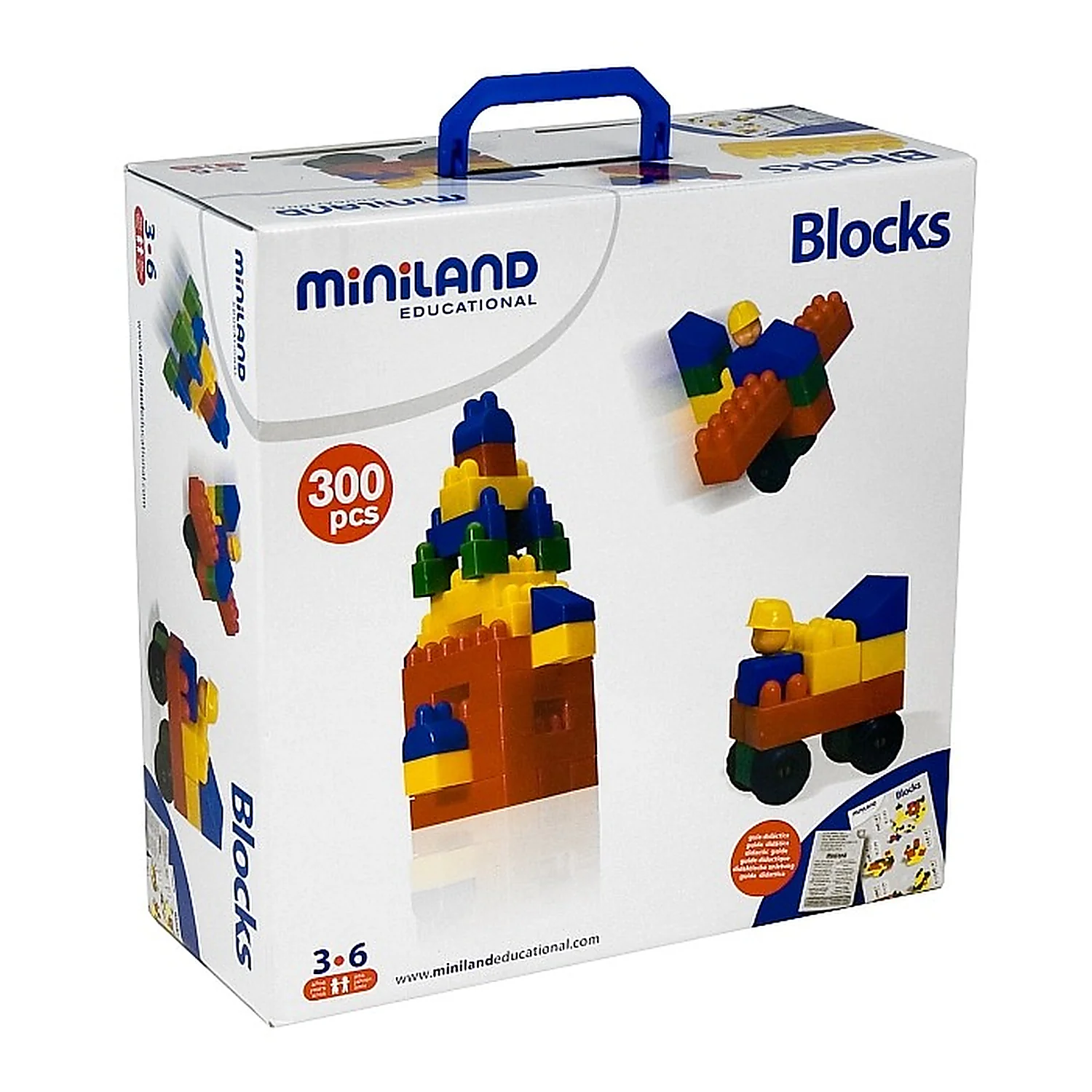 Constructii, cuburi, forme si culori - Joc de constructii Caramizi Miniland 300 buc