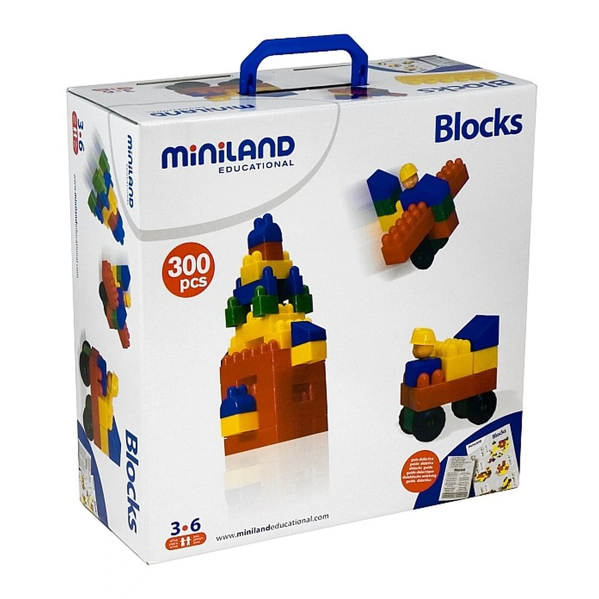 Constructii, cuburi, forme si culori - Joc de constructii Caramizi Miniland 300 buc