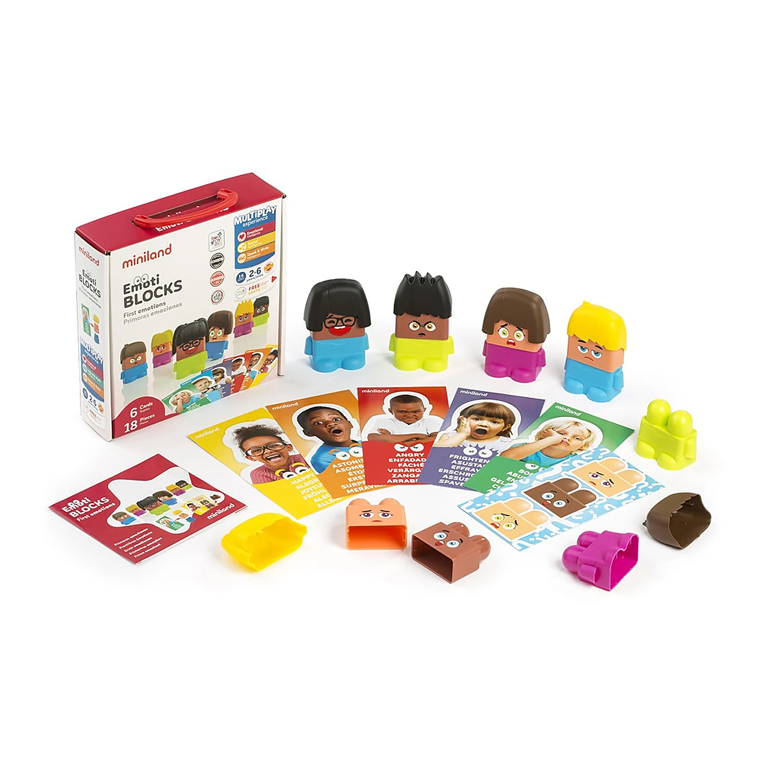 Constructii, cuburi, forme si culori - Joc de construit Sentimente