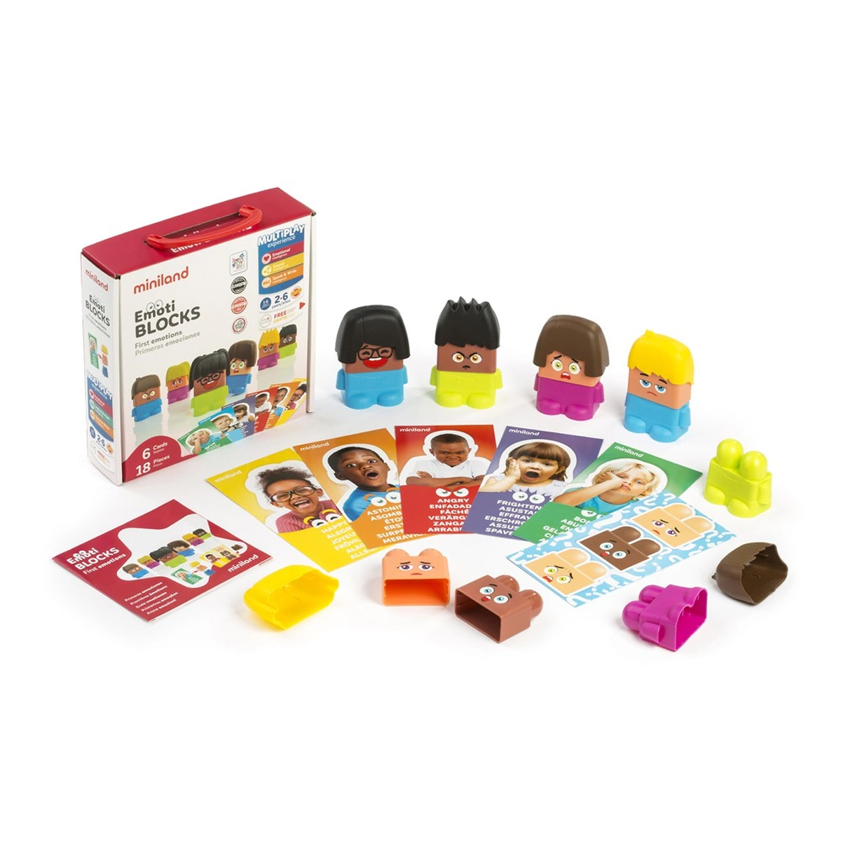 Constructii, cuburi, forme si culori - Joc de construit Sentimente