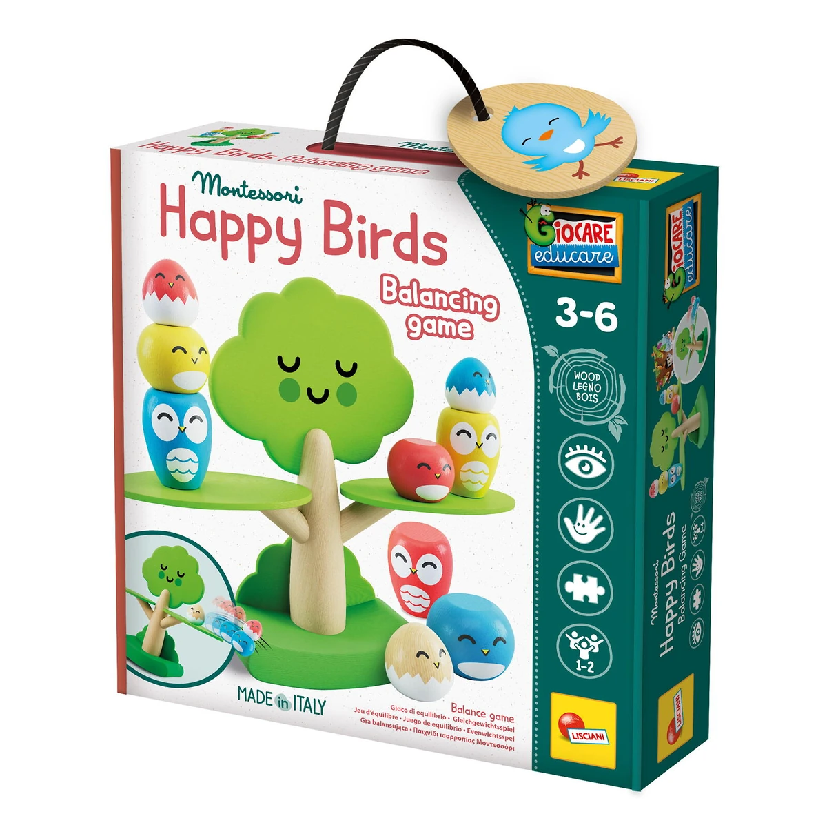 Jocuri Montessori - Joc de echilibru Montessori - Pasarele vesele