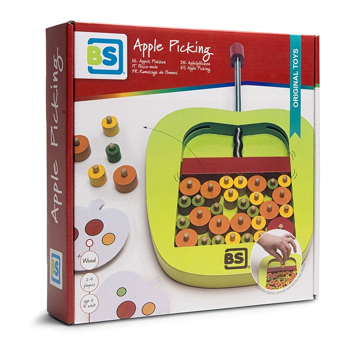 Jucarii din lemn - Joc de indemanare Apple Picking