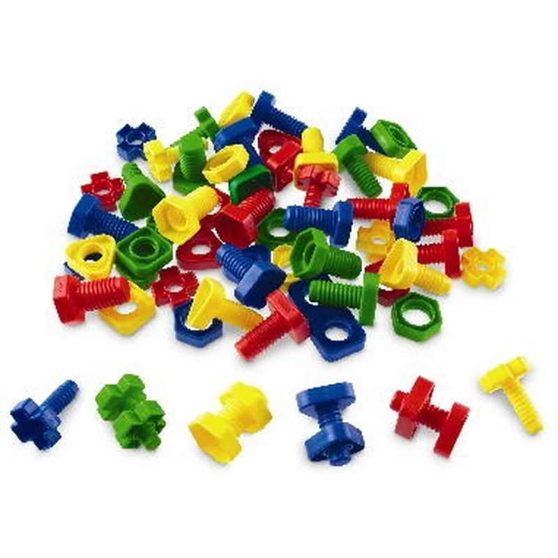 Joc de indemanare Suruburi si Piulite si cutie de depozitare Miniland [1]