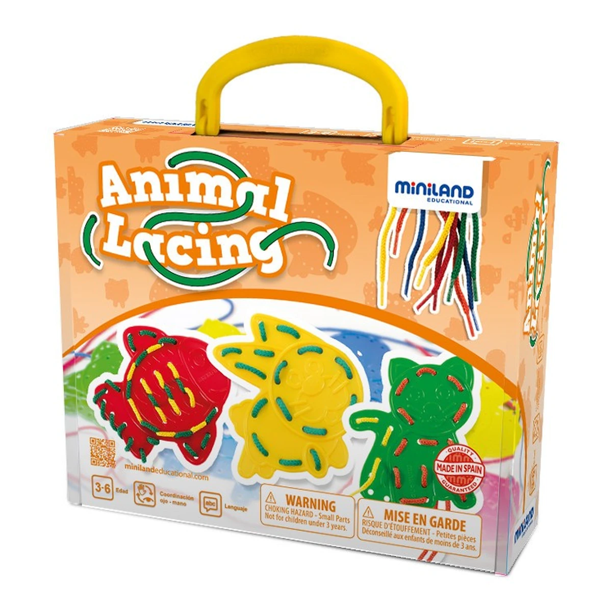Jocuri de indemanare - Joc de insiretat Animale - Miniland