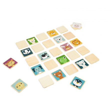 Jocuri si creativitate - Joc de memorie Gaseste animalutele BIGJIGS din lemn