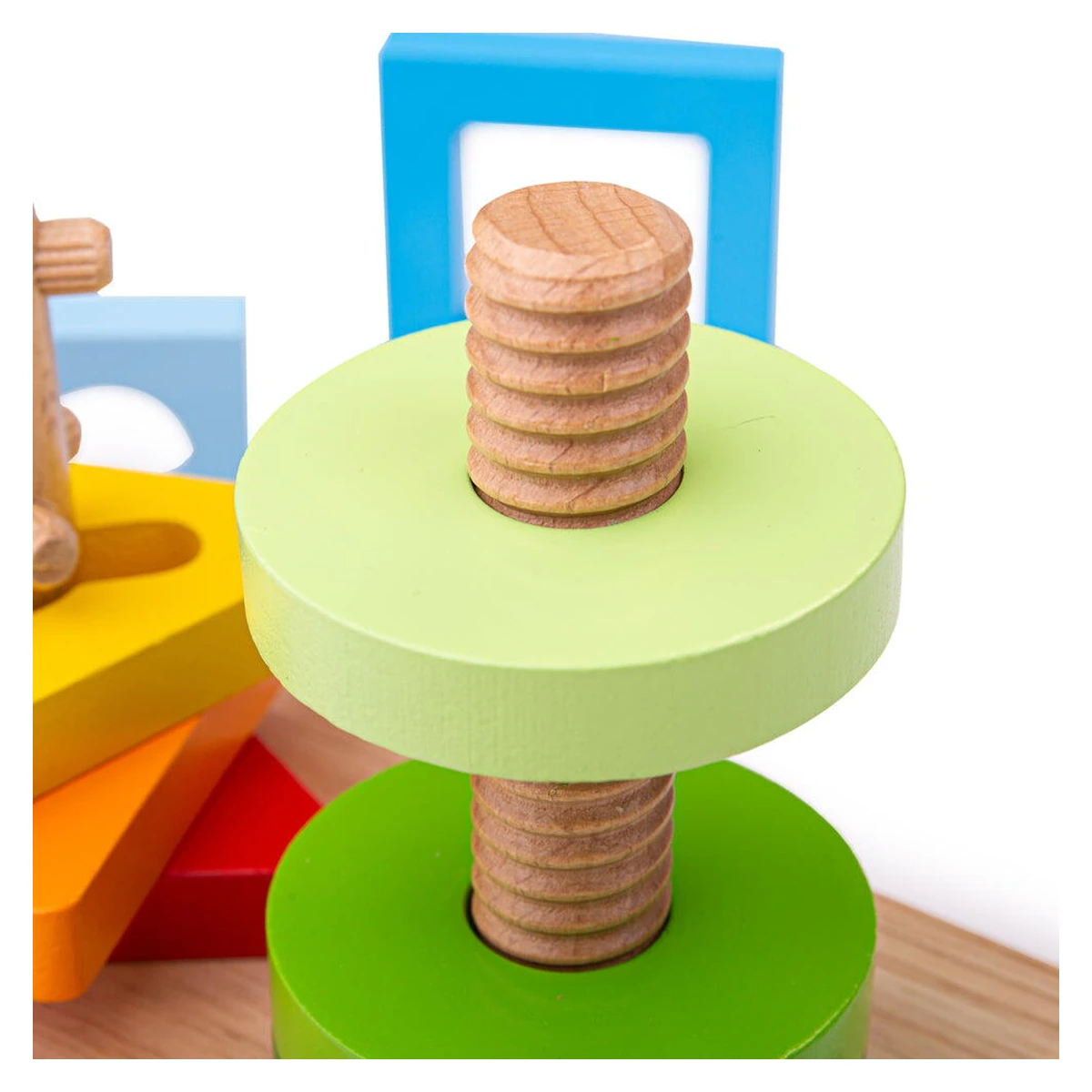 Joc de potrivire - 3 forme geometrice BIGJIGS Toys 2 ani+ [1]