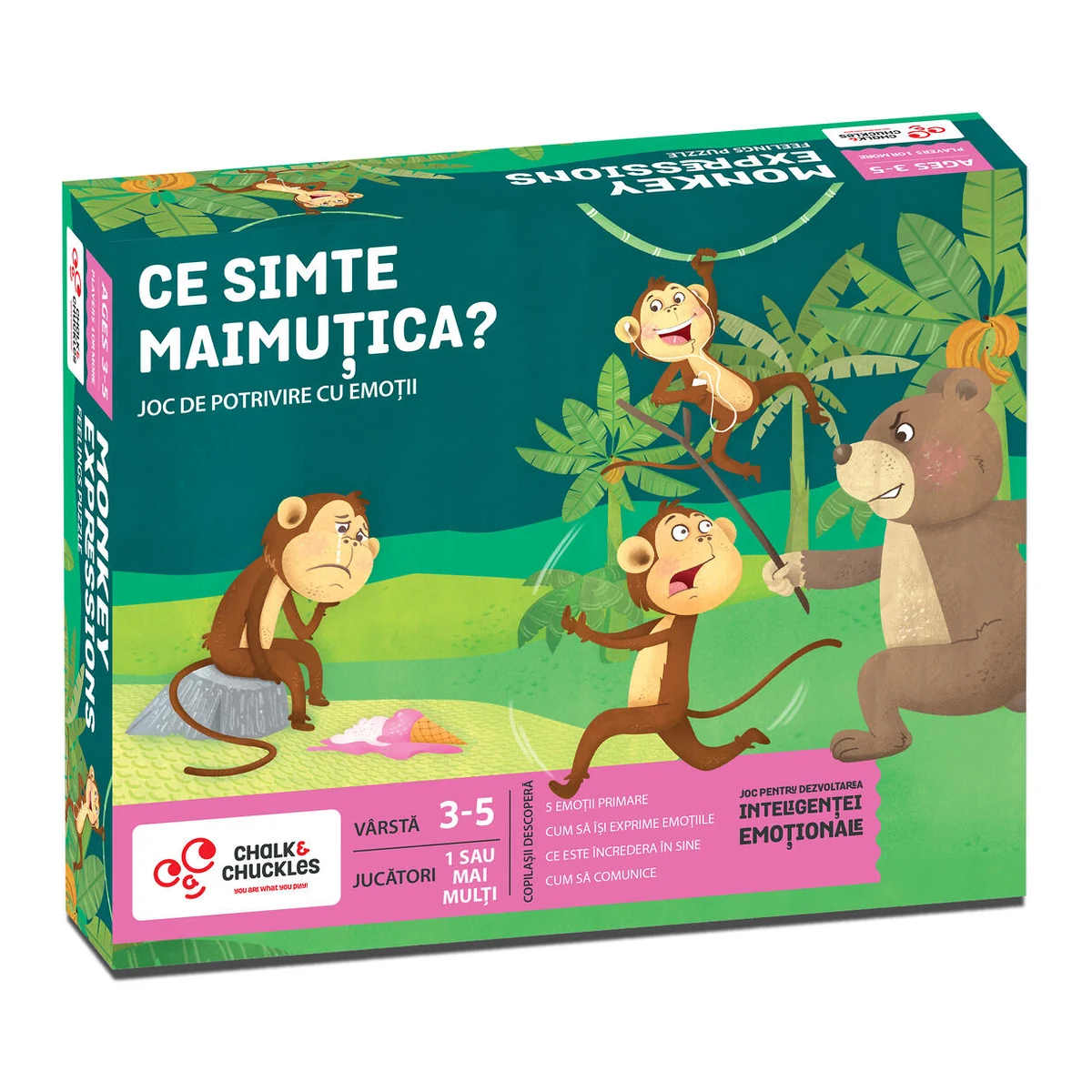 Jocuri de societate - Joc de potrivire - Ce simte maimutica?