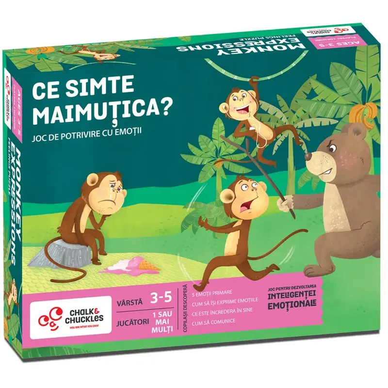 Jocuri de societate - Joc de potrivire - Ce simte maimutica?