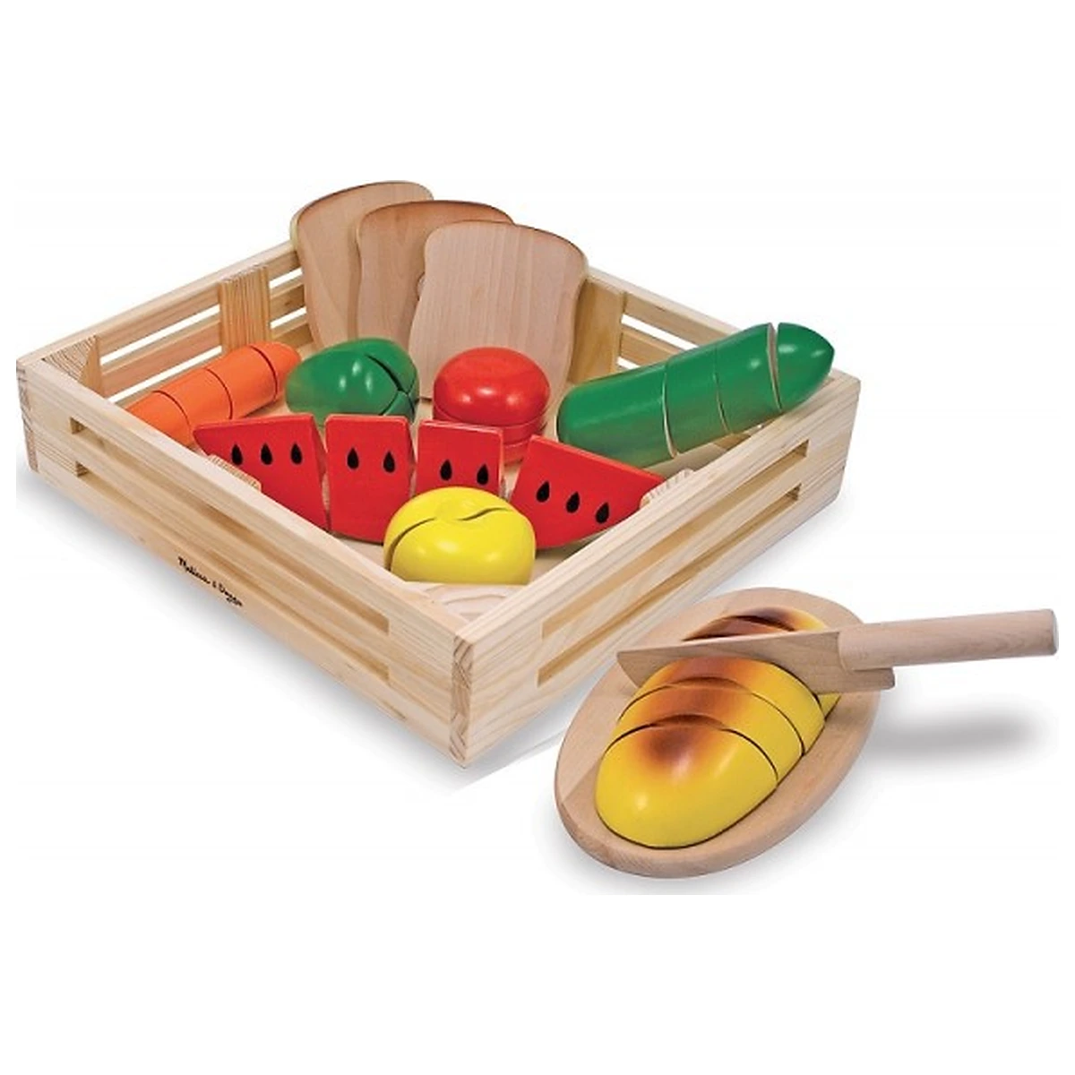 Jucarii din lemn - Joc din lemn alimente de feliat Melissa and Doug