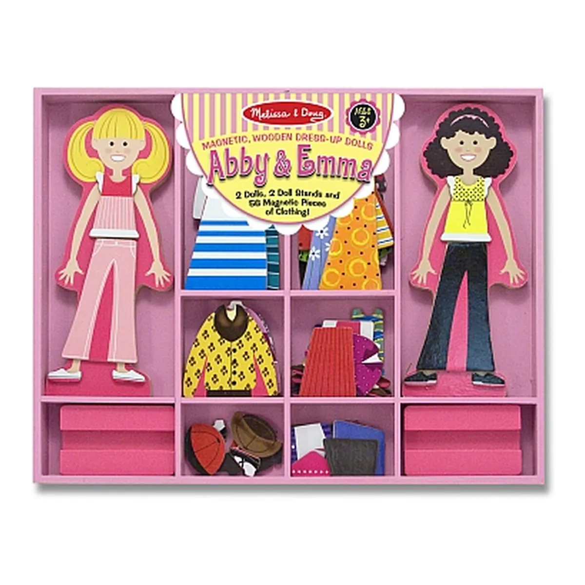 Jucarii - Joc din lemn Imbraca-le pe Abby si Ema Melissa and Doug