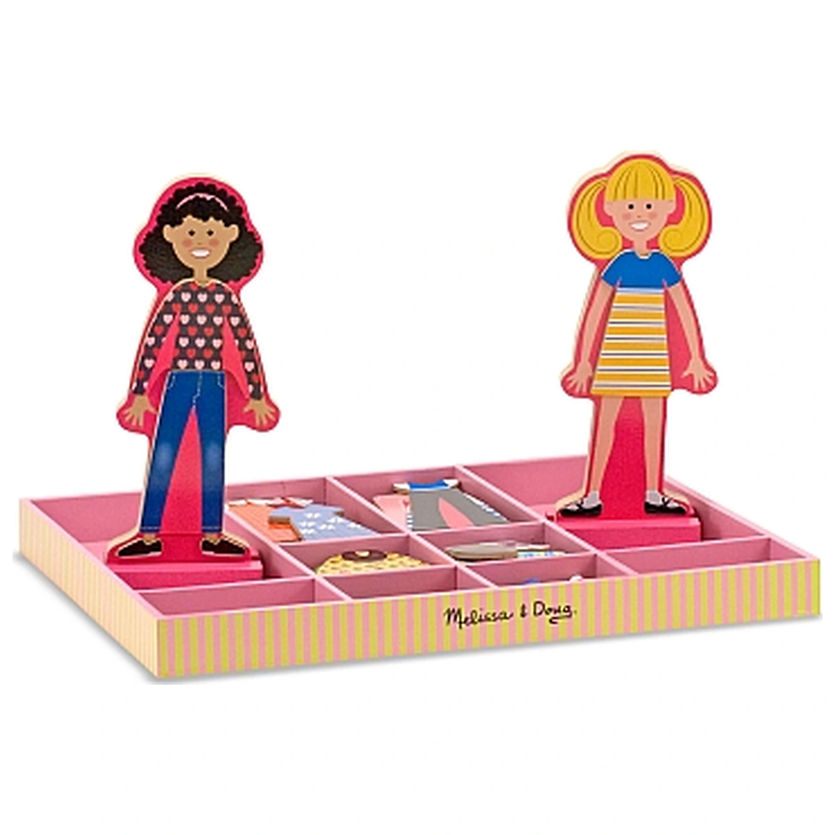 Jucarii - Joc din lemn Imbraca-le pe Abby si Ema Melissa and Doug