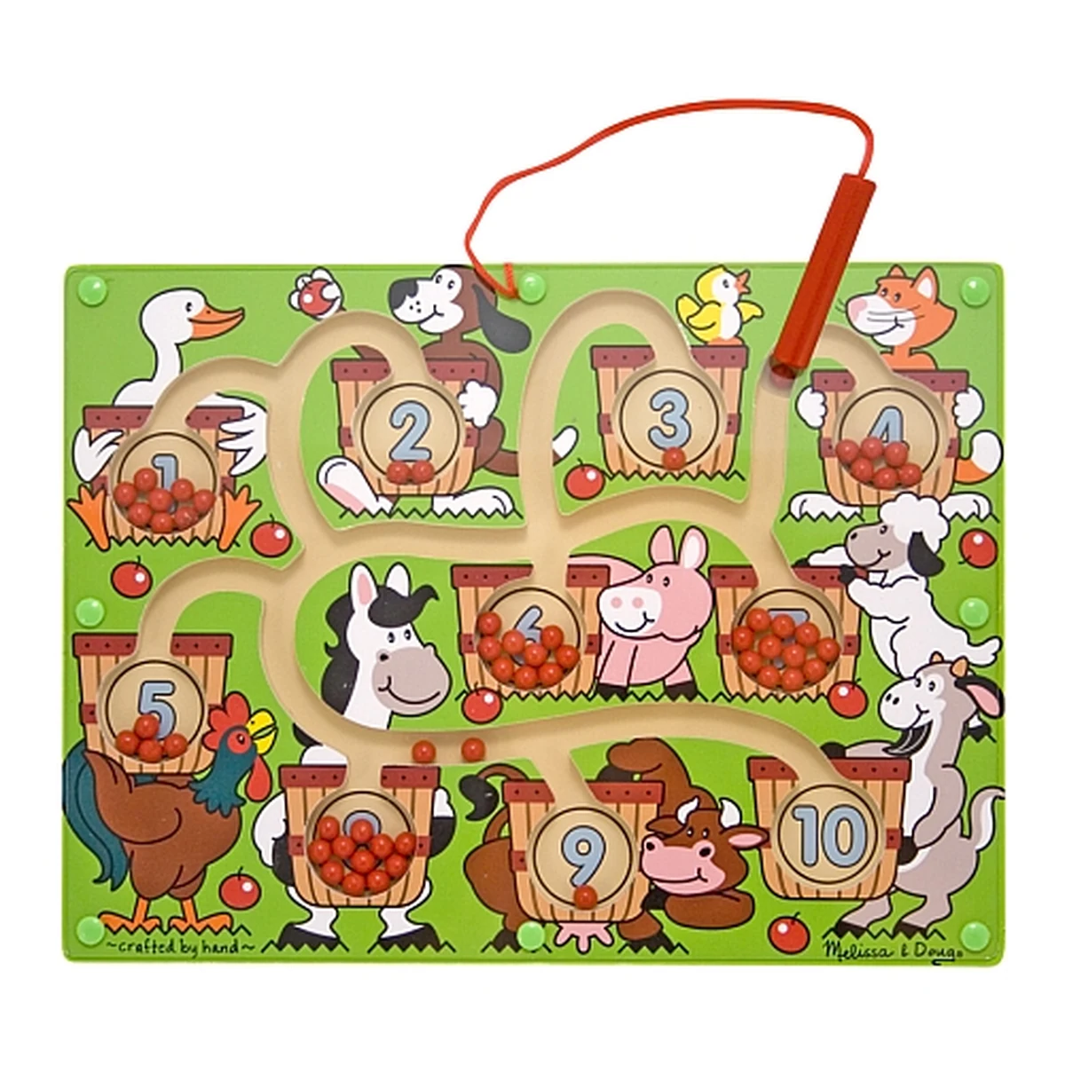 Jucarii - Joc din lemn Labirint Magnetic Numerele Melissa and Doug