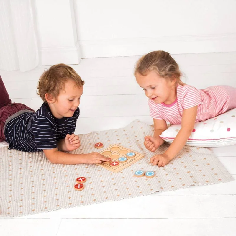 Joc educativ X si Zero BIGJIGS din lemn pentru copii [3]