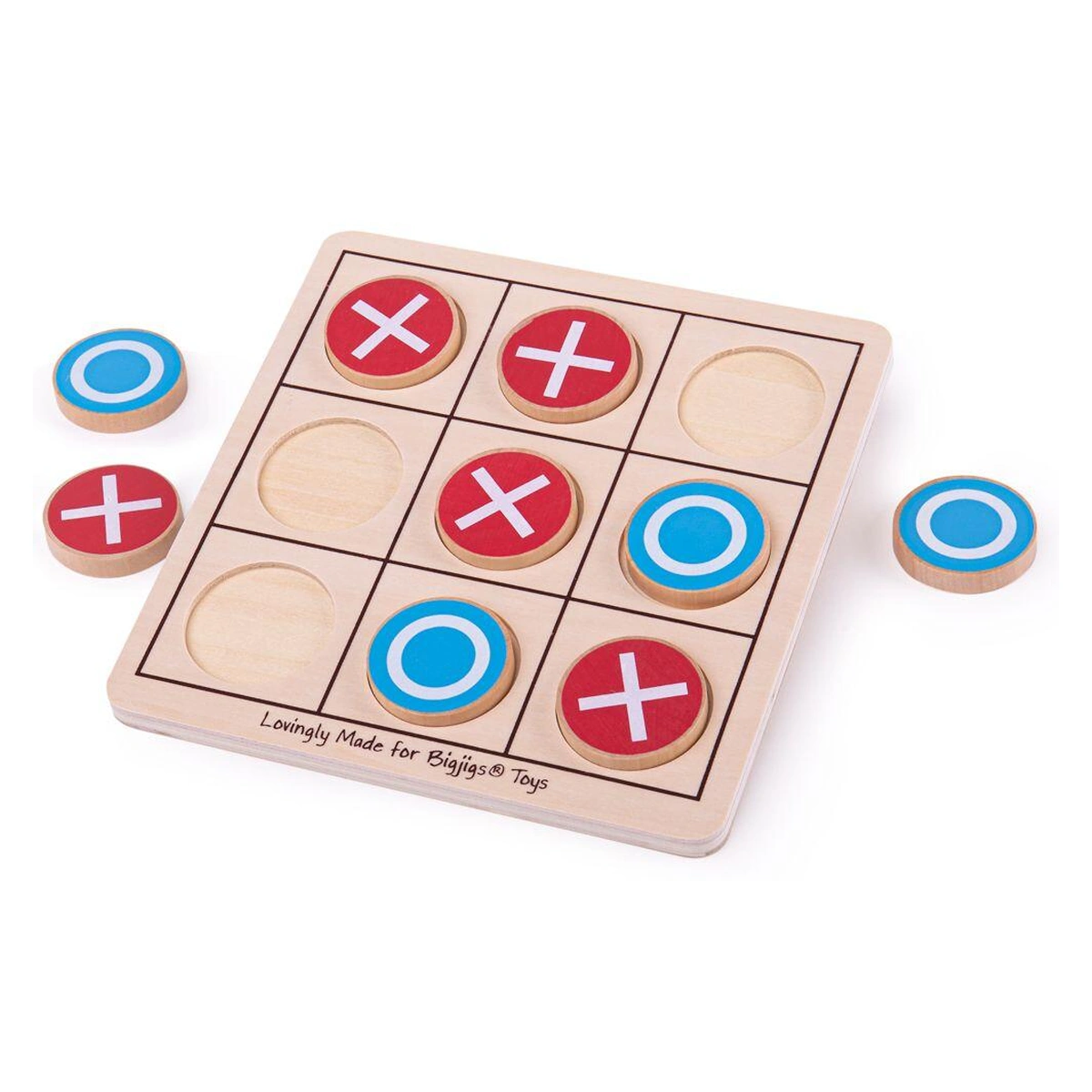 Jocuri de societate - Joc educativ X si Zero BIGJIGS din lemn pentru copii