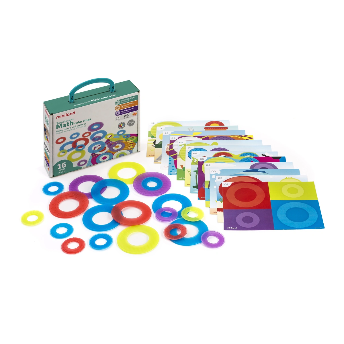 Jocuri de memorie - Joc Inelele matematice translucide