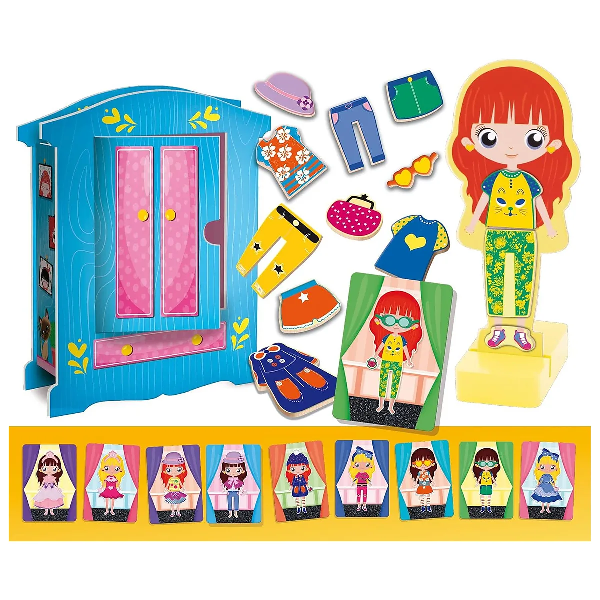 Jocuri Montessori - Joc magnetic Montessori - Parada modei LISCIANI 4 ani+