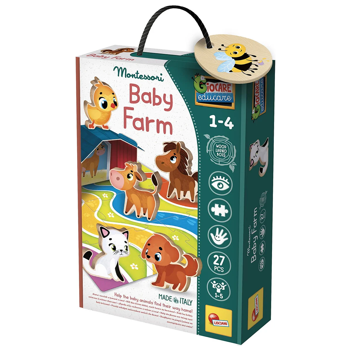 Jocuri Montessori - Joc Montessori - Distractie cu animalute LISCIANI 4 ani