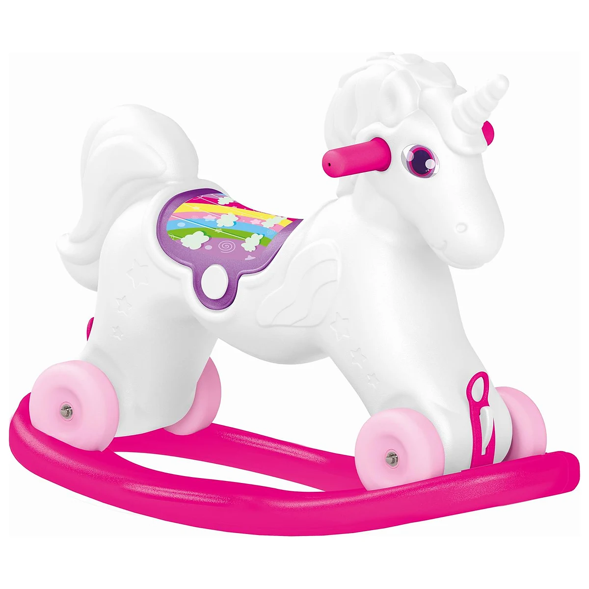 La plimbare - Jucarie 2 in 1 - Unicorn balansoar si vehicul de impins DOLU 2 ani+