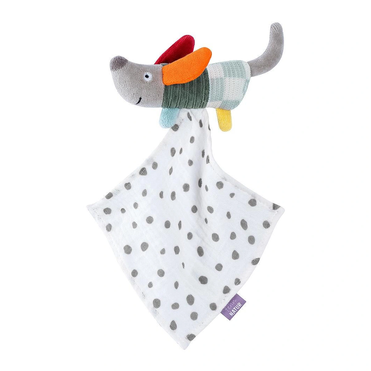 Jucarii bebelusi - Jucarie doudou mini - Catelus NATUR