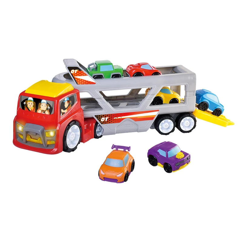 Masinute si camioane - Jucarie interactiva Camion cu platforma auto Little Learner