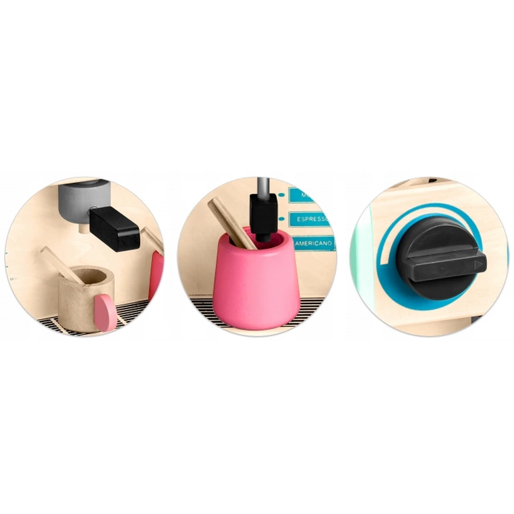 Jucarie interactiva din lemn, coffee shop, Ricokids - Mint [3]