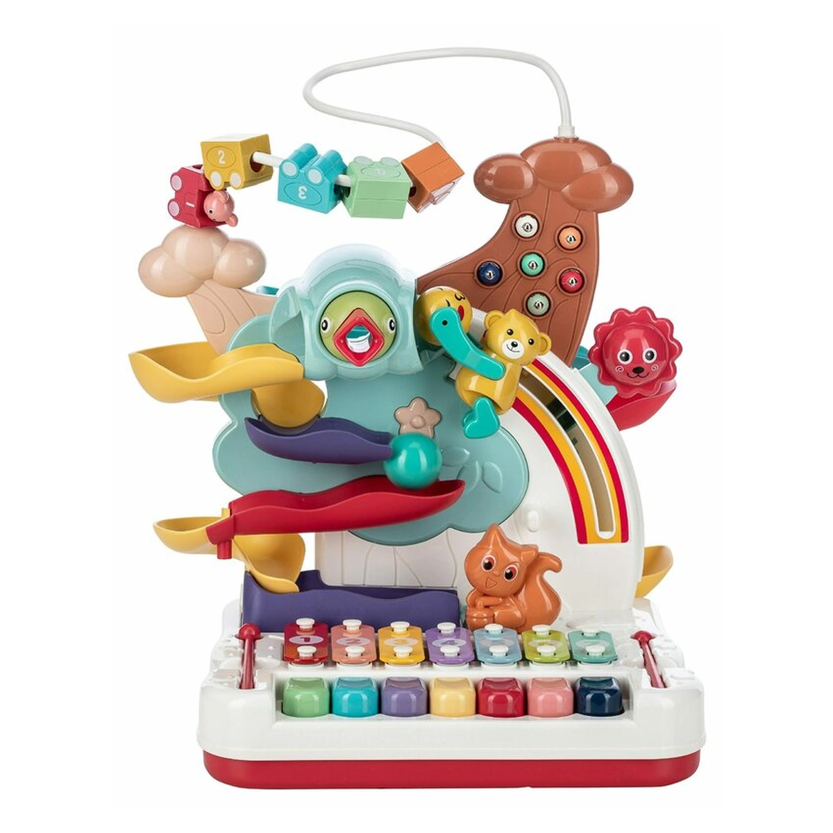 Jucarii interactive - Jucarie interactiva, Free2Play, jocuri, pian sau xilofon, pista de masini, bile, 26x28x36 cm, 36 luni+, Multicolor