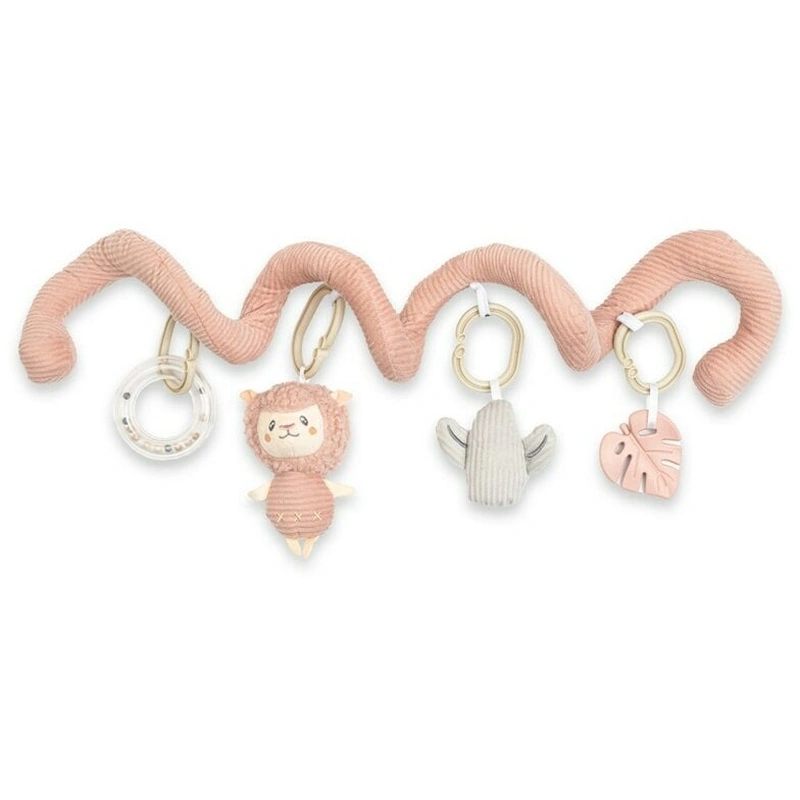 Jucarie interactiva, New Baby, Spirala, Lama, Pentru atasare la patut sau carucior, 0 luni+, Multicolor [2]