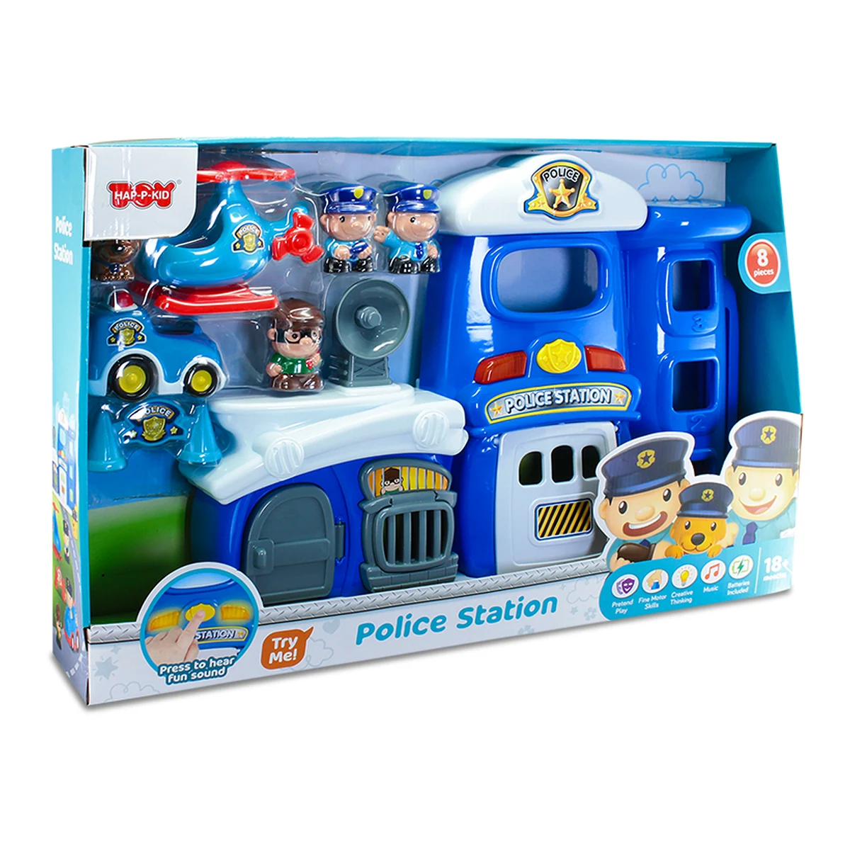 Masinute si camioane - Jucarie interactiva Prima mea sectie de politie pentru copii 12 luni+