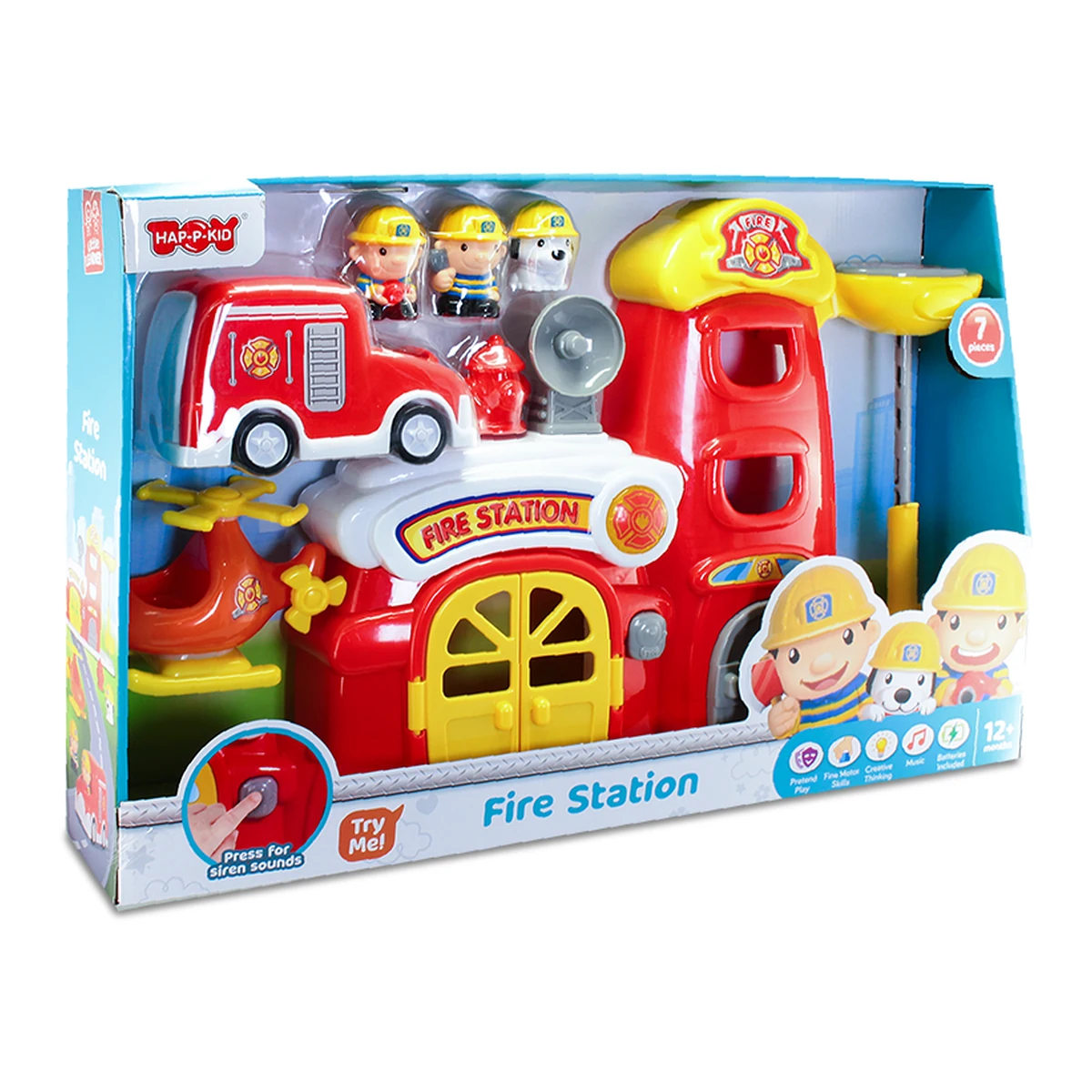 Masinute si camioane - Jucarie interactiva Prima mea statie de pompieri cu lumini si sunete