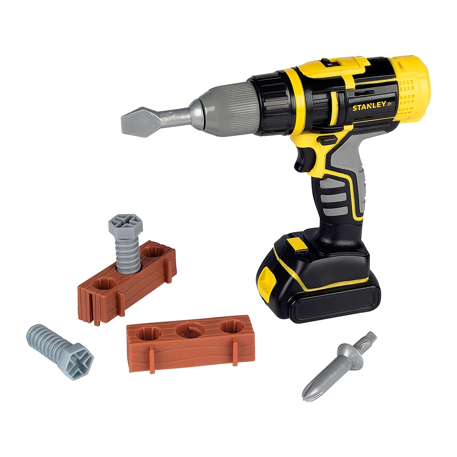 Bancuri de lucru cu unelte - Jucarie Smoby Bormasina mecanica Stanley cu accesorii