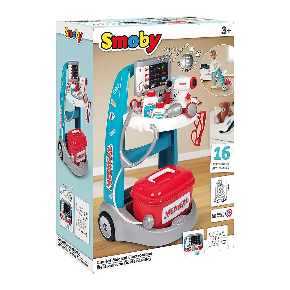 La doctor - Jucarie Smoby Set doctor cu carucior si accesorii