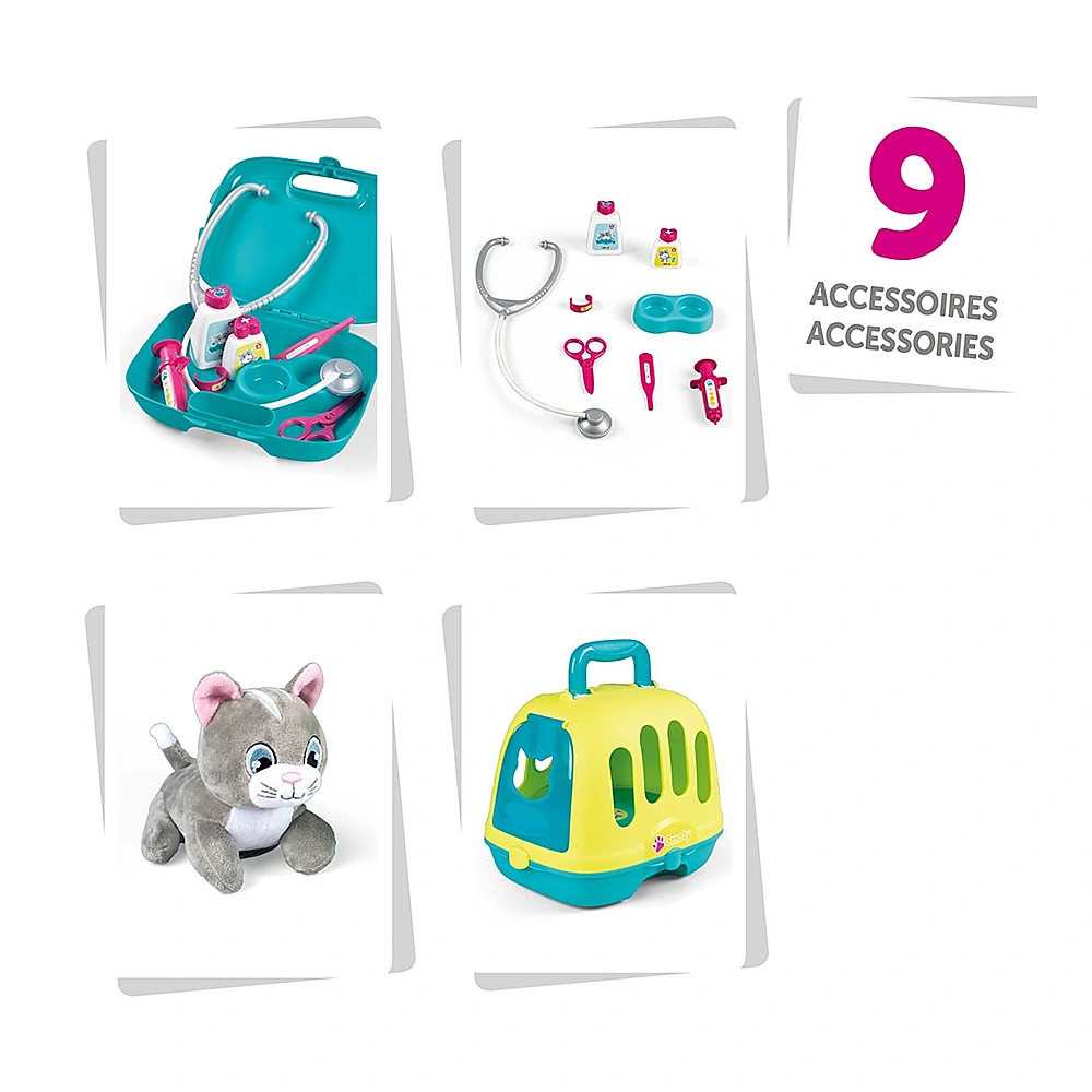 Jucarie Smoby Set veterinar cu carucior si pisica [2]