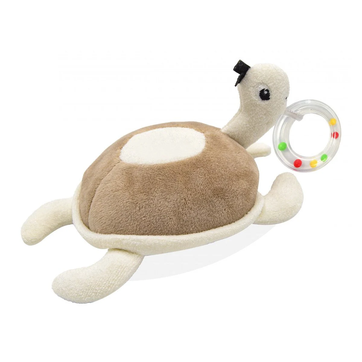 Zornaitoare - Jucarie zornaitoare BabyJem, Broscuta testoasa din plus, 3 luni+, Maro