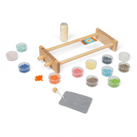 Jocuri de indemanare - Kit tesut cu margele BIGJIGS Toys pentru copii 5 ani+