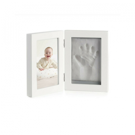 Decoratiuni si mobila - Kit rama foto, Jane, Cu mulaj amprenta manuta sau piciorus, White