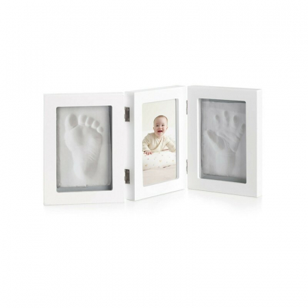Decoratiuni si mobila - Kit rama foto, Jane, Cu mulaj amprenta manuta si piciorus, White