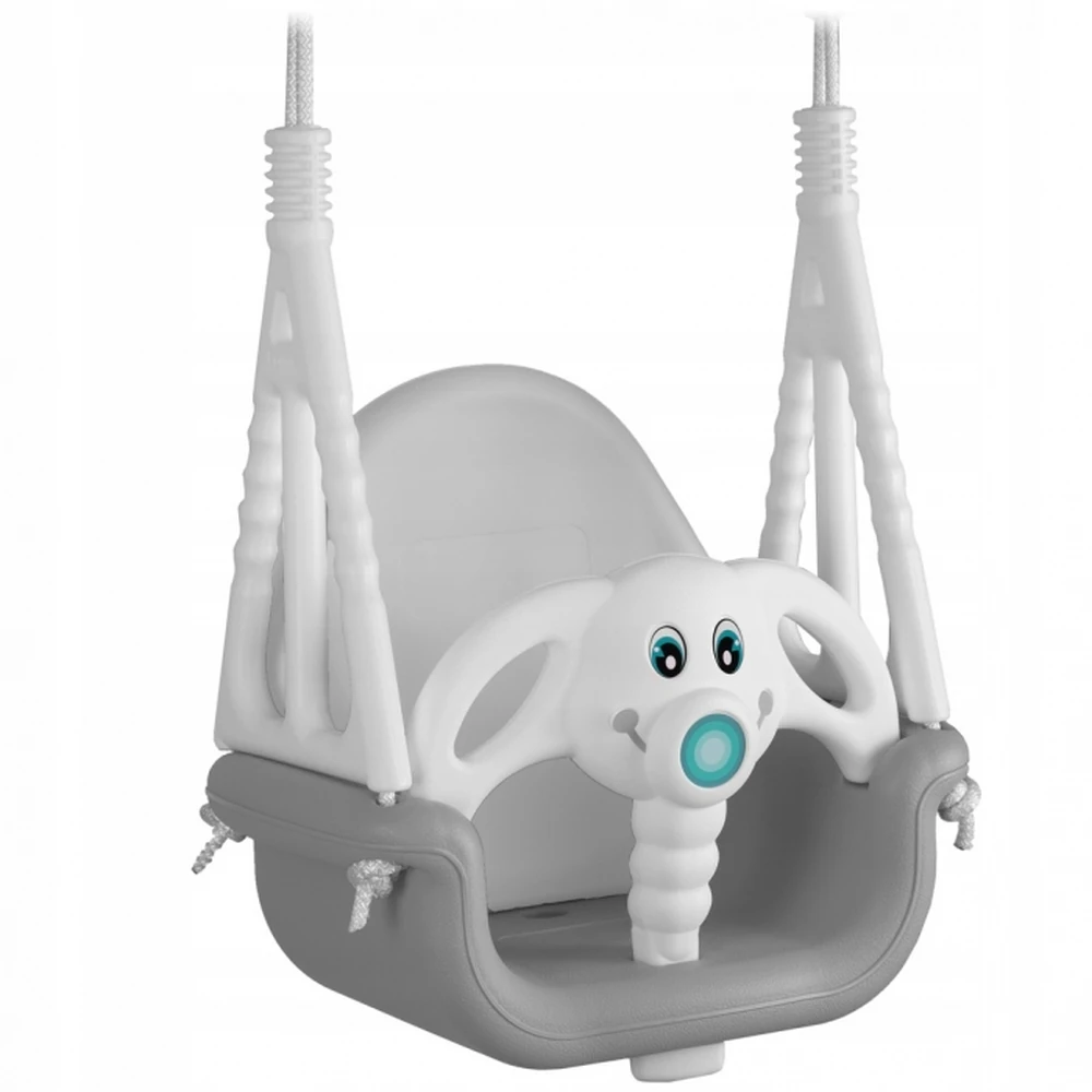 Leagane copii - Leagan de gradina Ricokids Elefant 770200 - Gri cu alb