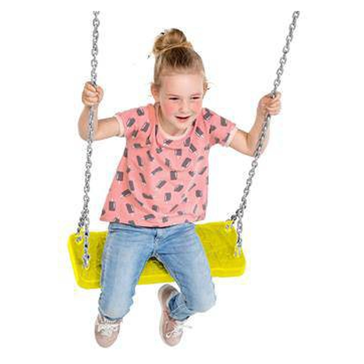 Leagane copii - Leagan din cauciuc cu lant galben