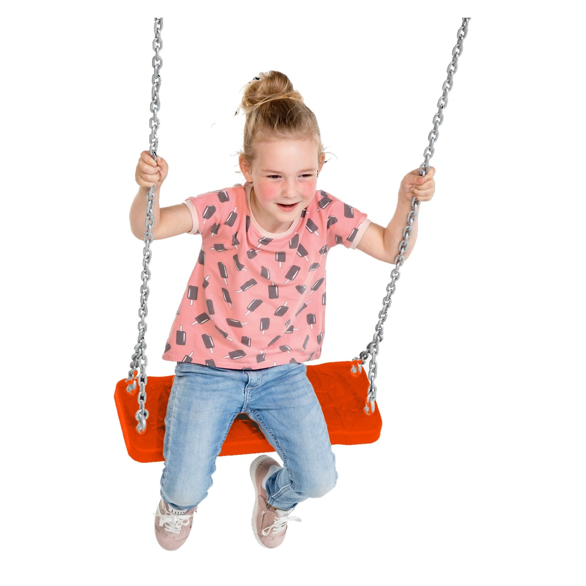 Leagane copii - Leagan din cauciuc cu lant rosu