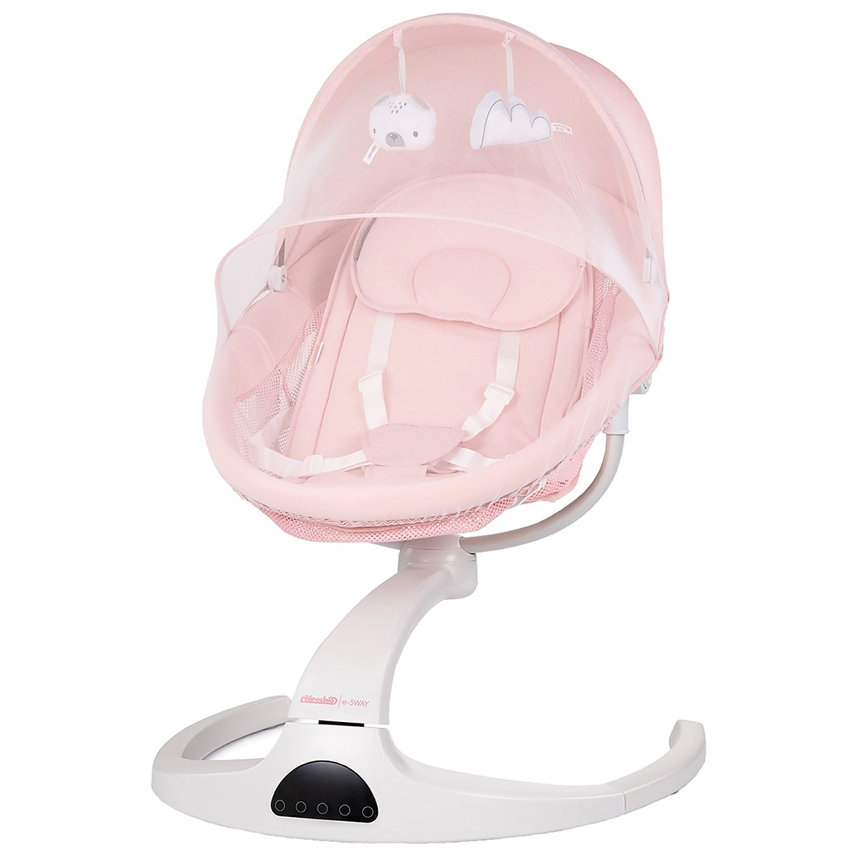 Balansoare si leagane bebelusi - Leagan electric Chipolino E-sway pink marshmallow 6 luni