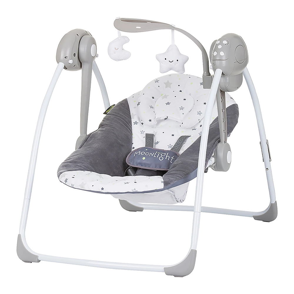 Balansoare si leagane bebelusi - Leagan electric Chipolino Moonlight ash grey